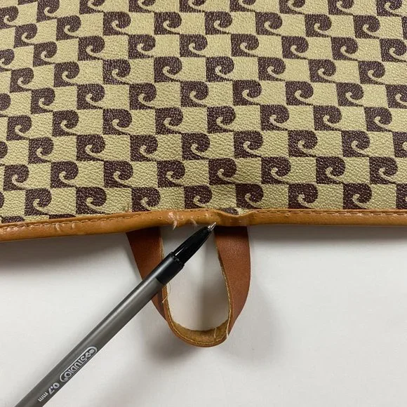 Vintage Pierre Cardin Monogram Garment Bag Tote Luggage Travel - Picture 9 of 12